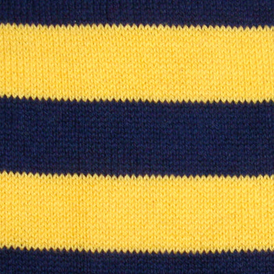 Bassin and Brown Hooped Stripe Socks - Yellow and Navy