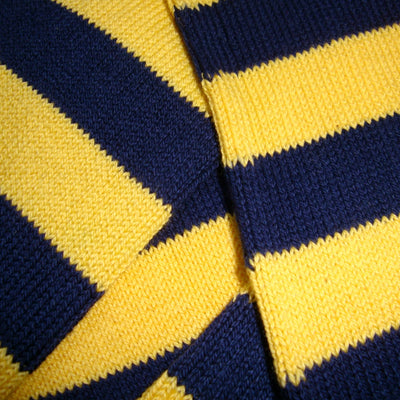 Bassin and Brown Hooped Stripe Socks - Yellow and Navy