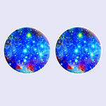 Bassin and Brown Cosmic Space Nebula Cufflinks – Blue and White