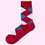 Bassin and Brown Kynaston Argyle Socks - Red, Blue and White