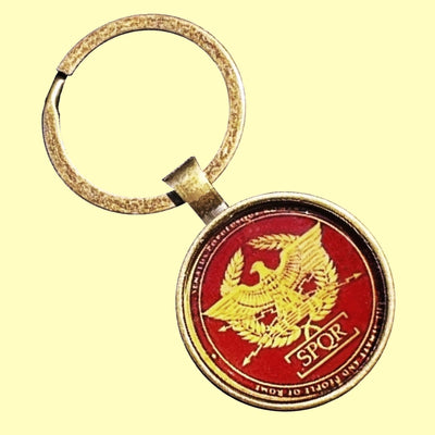 Bassin and Brown  SPQR - The Senate and People of Rome Keyring - Wine and Gold