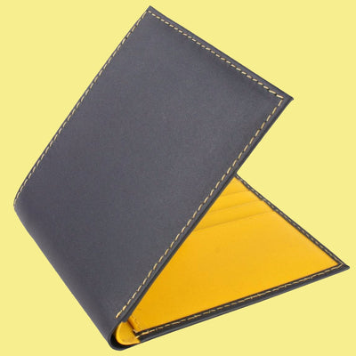 Bassin and Brown Navy/Yellow Billfold 8 Card Slot Wallet