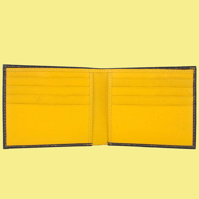 Bassin and Brown Navy/Yellow Billfold 8 Card Slot Wallet